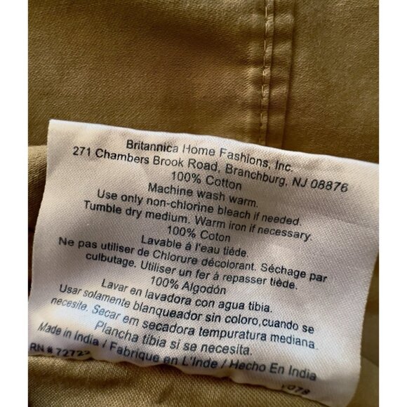 Lot 3 ROYAL VELVET Britannica Gold Khaki 100% Cotton Pillowcases Standard NICE - Picture 6 of 9